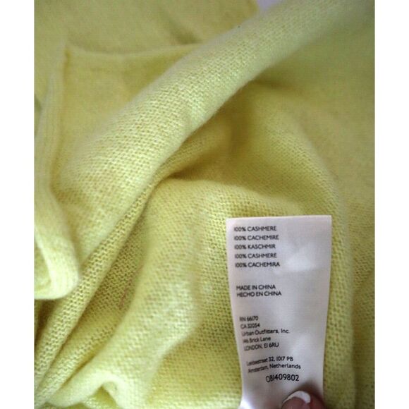Free People OB1409802 Women's Sz XS Yellow Paloma Cashmere Cardigan Sweater - Picture 4 of 6